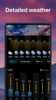 Weather & Widget - Weawow स्क्रीनशॉट 3