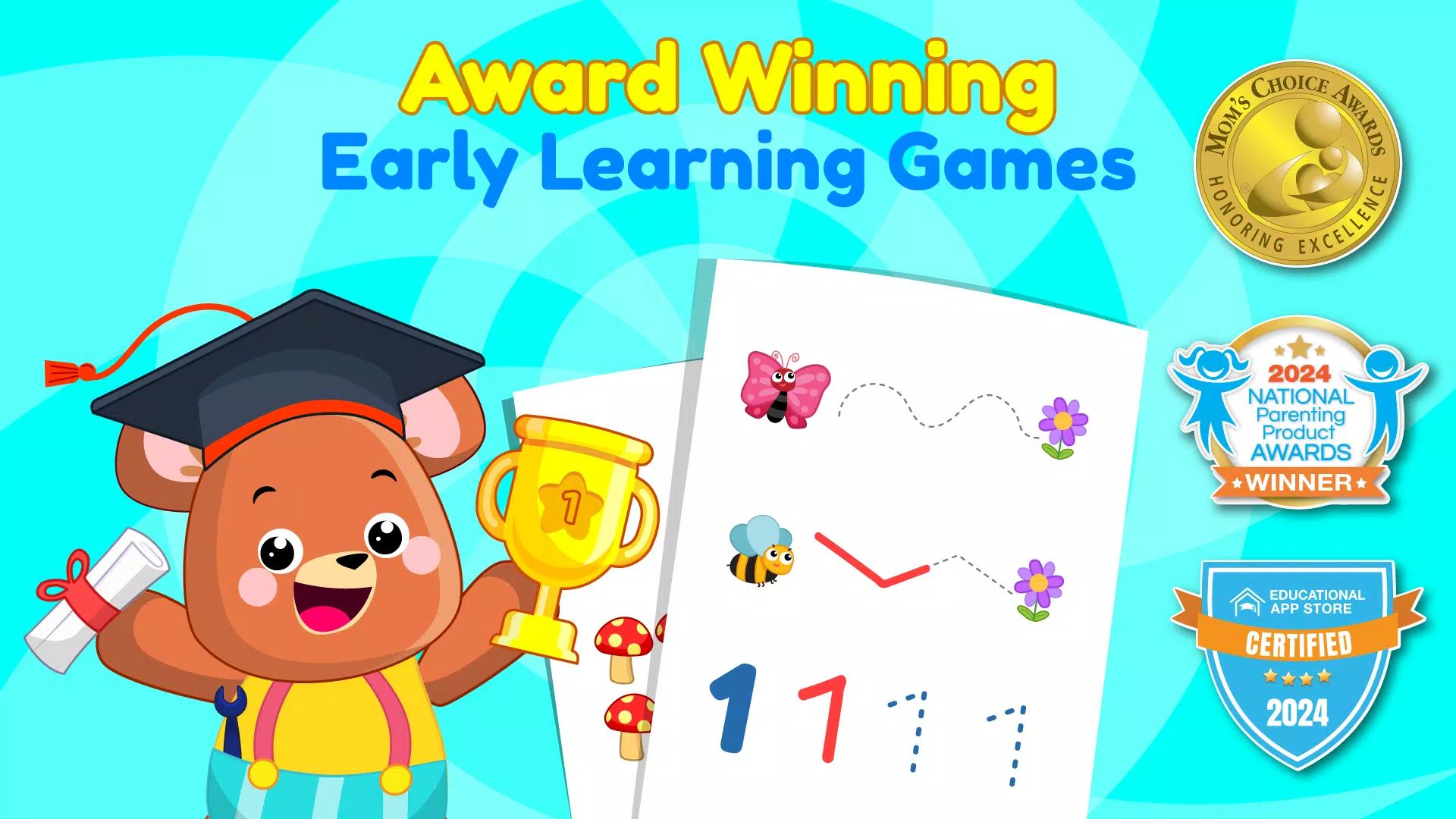 ElePant Kids Learning Games 2+ ဖန်သားပြင်ဓာတ်ပုံ 0