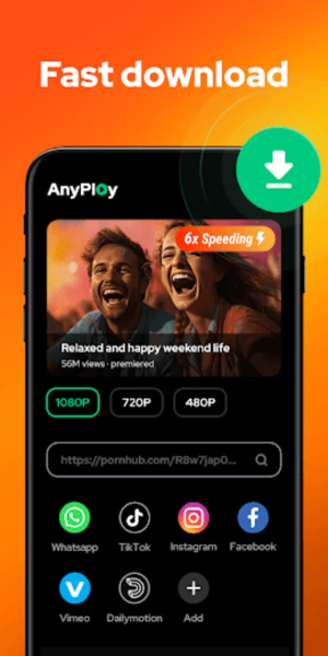 Video Player - AnyPlay ဖန်သားပြင်ဓာတ်ပုံ 0