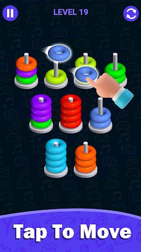 Stacolor: Hoop Stack Ring Game 스크린샷 0