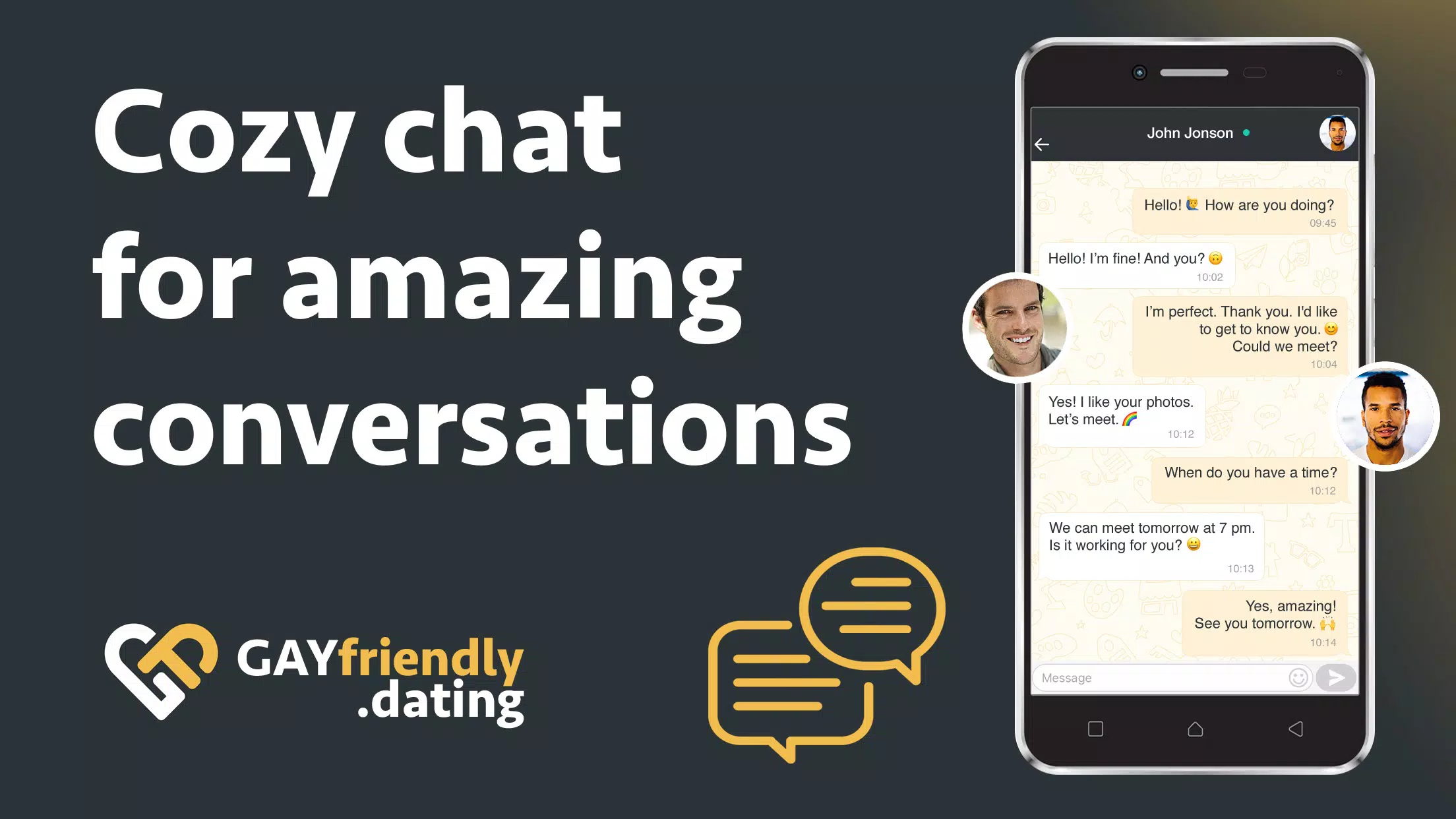 Gay guys chat & dating app Schermafbeelding 2