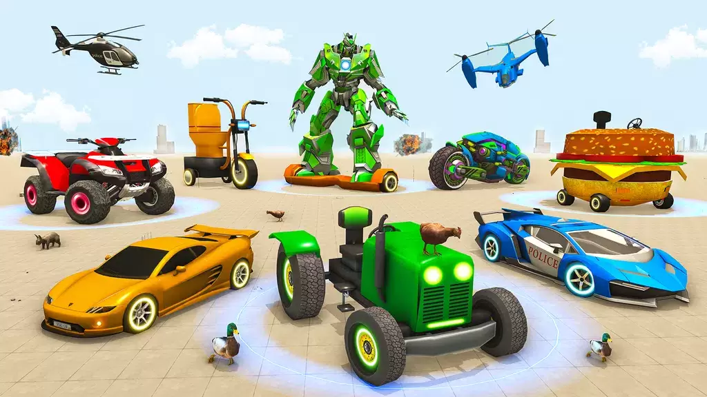 Police Tiger Robot Car Game 3d Ekran Görüntüsü 3