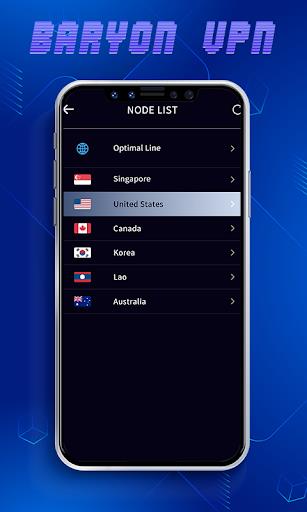 Baryonvpn Ảnh chụp màn hình 0