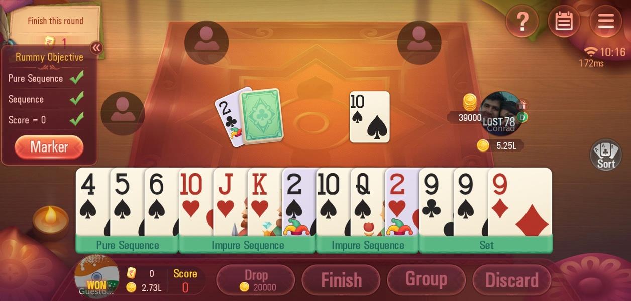 Rummy Plus - Online Indian Rummy 스크린샷 0