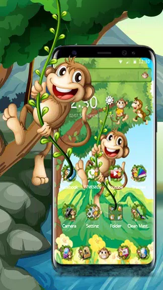 The Cute Cartoon Monkey Theme应用截图第0张