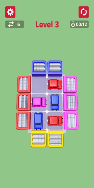 Color Cars Slide Puzzle Game 스크린샷 1