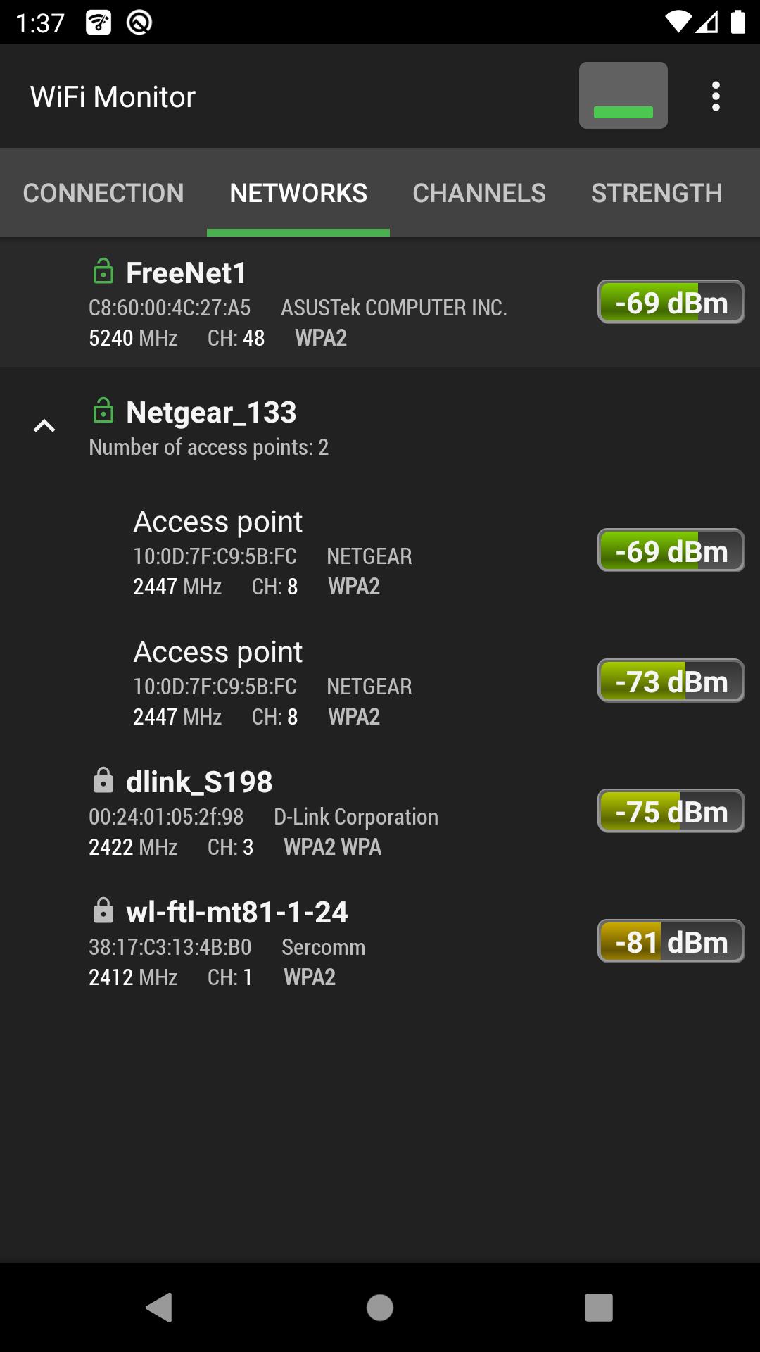 WiFi Monitor: analyse réseau Screenshot 2