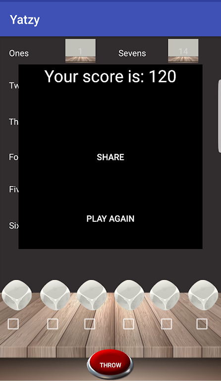 Yatzy - Your Online Score स्क्रीनशॉट 1
