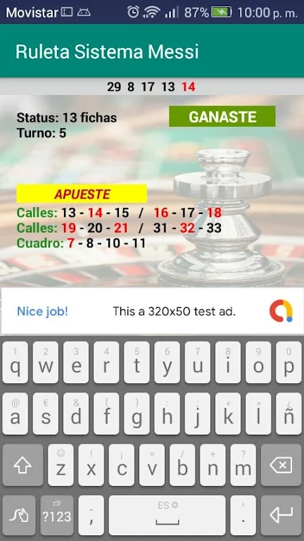 Roulette Messi System 螢幕截圖 0