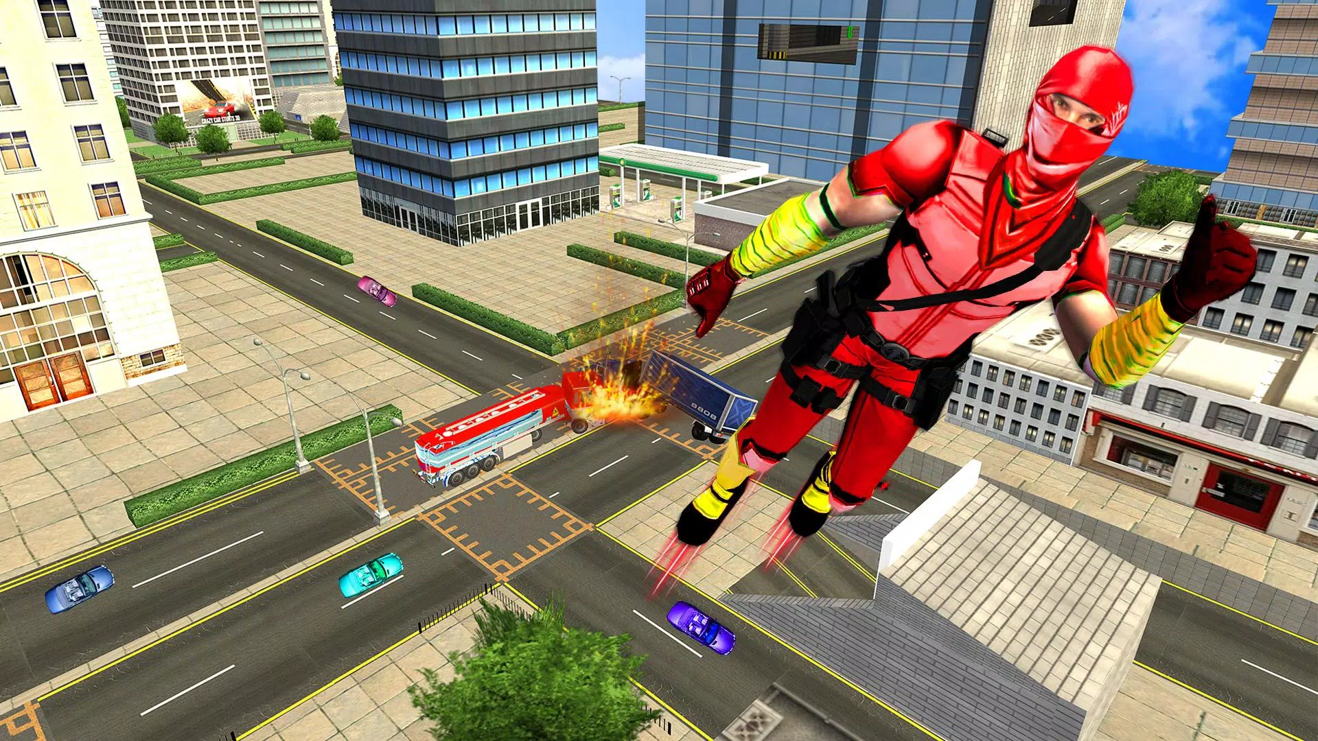 Flying Ninja Hero Crime Chase 螢幕截圖 0