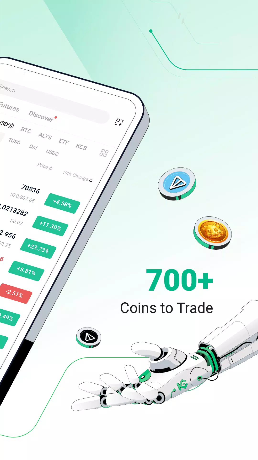 KuCoin ဖန်သားပြင်ဓာတ်ပုံ 1
