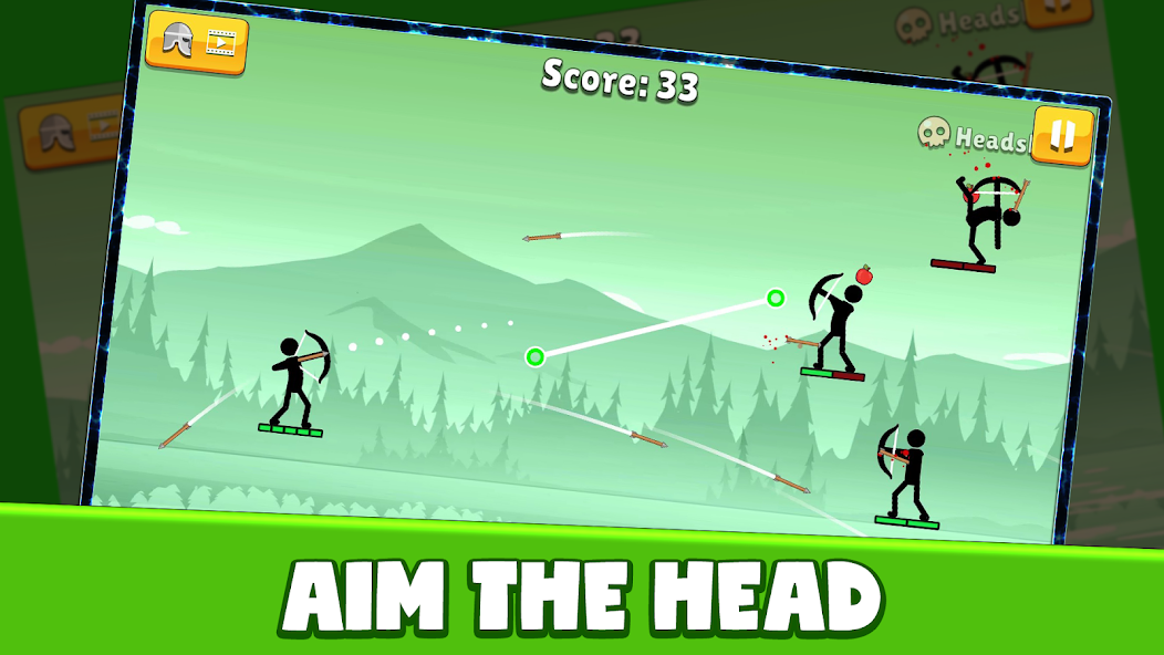 Sticks Archer : Arrow Master Mod Ekran Görüntüsü 1