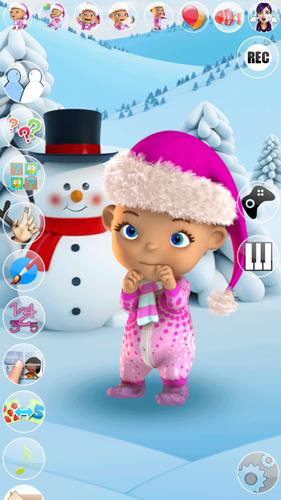 Talking Baby Babsy Winter Fun স্ক্রিনশট 1