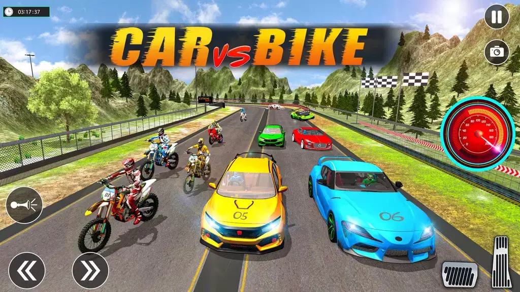 Sports Car vs Bike Racing ภาพหน้าจอ 0