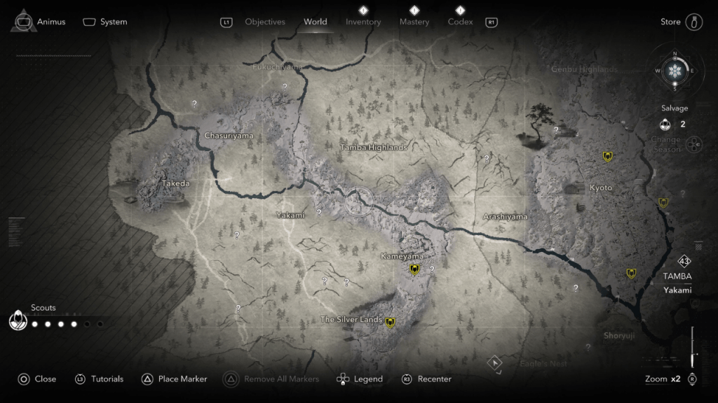 Tamba Kakurega Locations