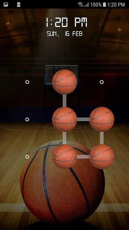 Basketball Screen Lock Pattern ภาพหน้าจอ 3