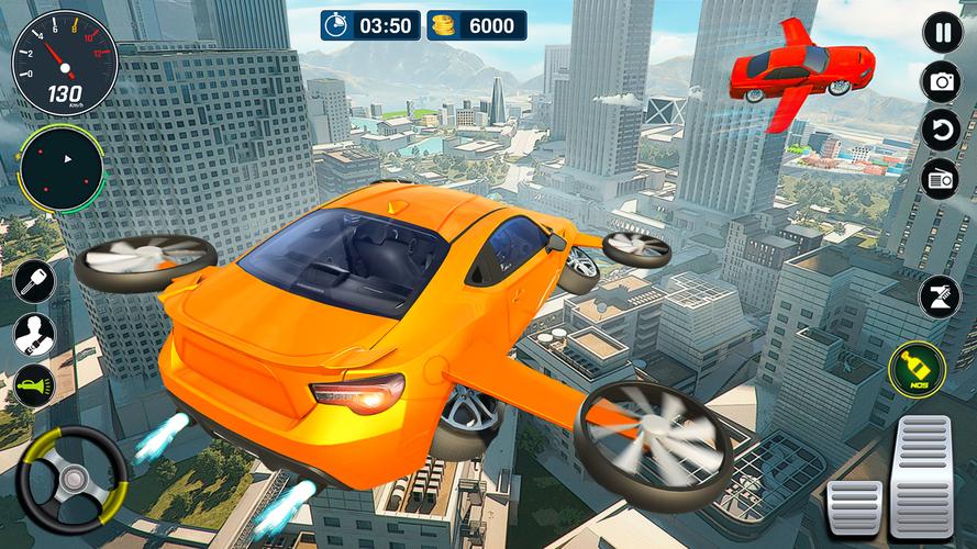 Flying Car Simulator: Car Game Zrzut ekranu 2