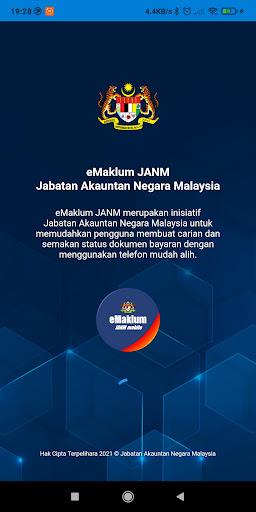 eMaklum JANM Tangkapan skrin 0