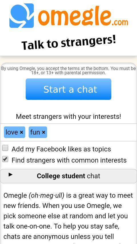 Omegle Chat - Talk to Strangers 스크린샷 0