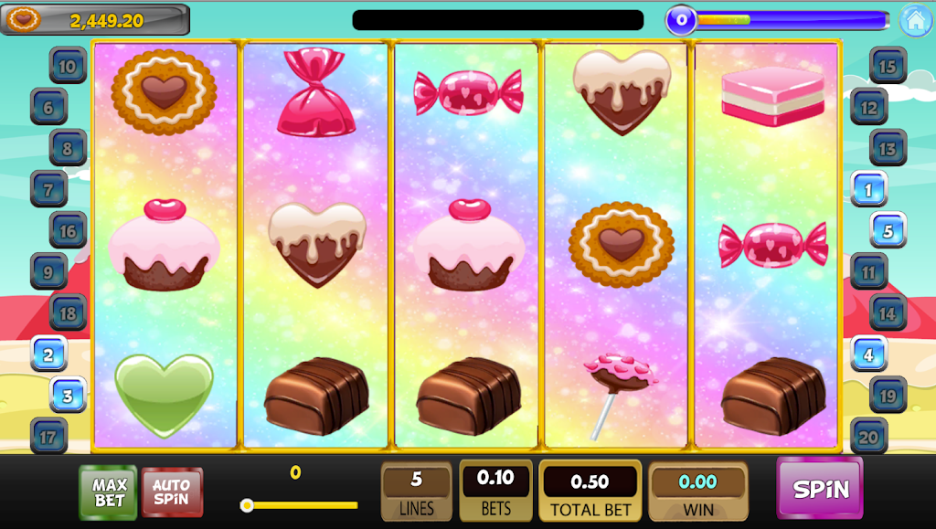 Candy Sweet Slot machine 螢幕截圖 0