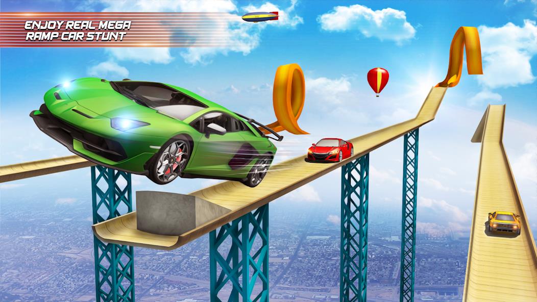 Mega Ramp Car Racing Master 3D Mod 螢幕截圖 1