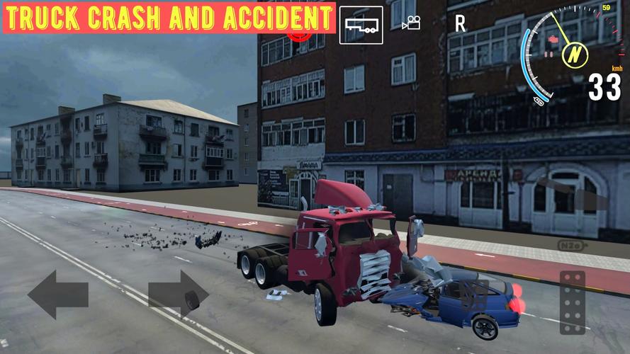 Truck Crash And Accident ဖန်သားပြင်ဓာတ်ပုံ 2