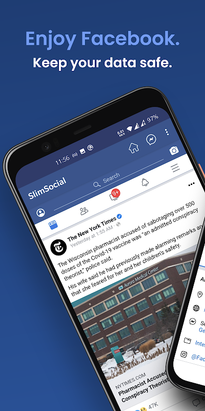 SlimSocial for Facebook Zrzut ekranu 1