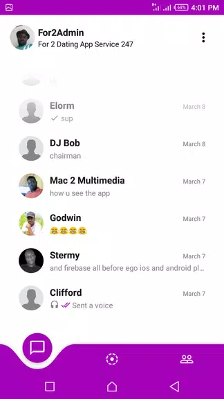 For 2 - Dating Messaging App Ảnh chụp màn hình 3