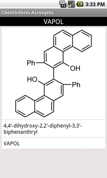 ChemInform Acronyms Schermafbeelding 0