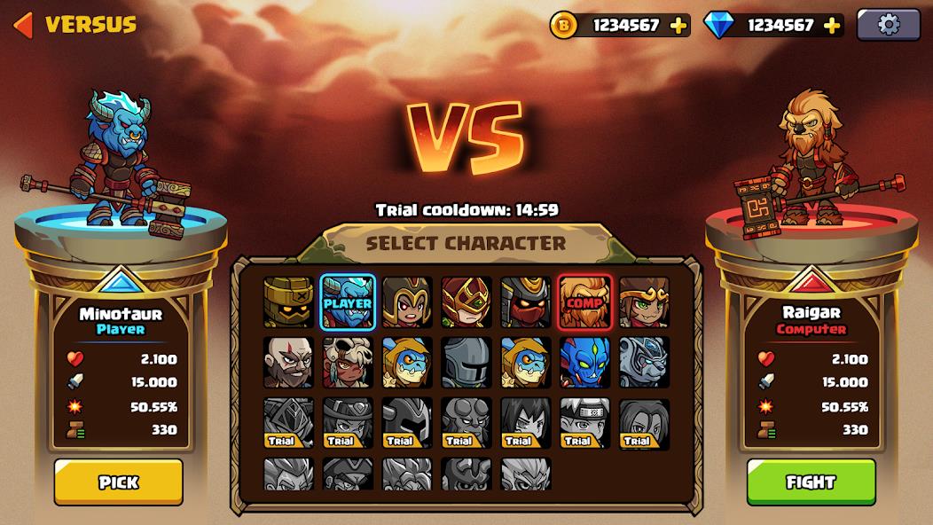 Brawl Fighter - Super Warriors Mod ဖန်သားပြင်ဓာတ်ပုံ 3