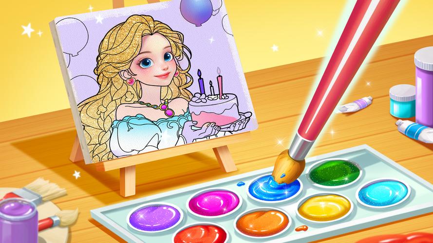 Princess Game Fantasy Coloring 螢幕截圖 0