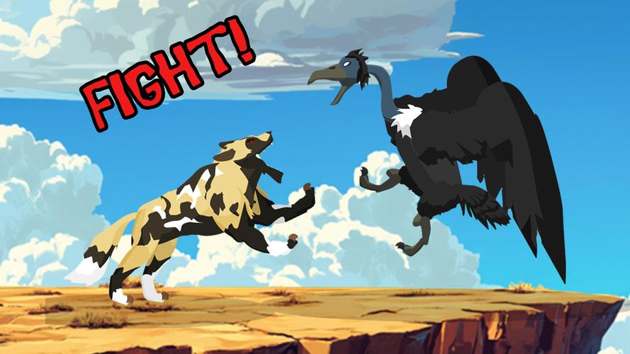 Lion Fights Savannah Animals ဖန်သားပြင်ဓာတ်ပုံ 2