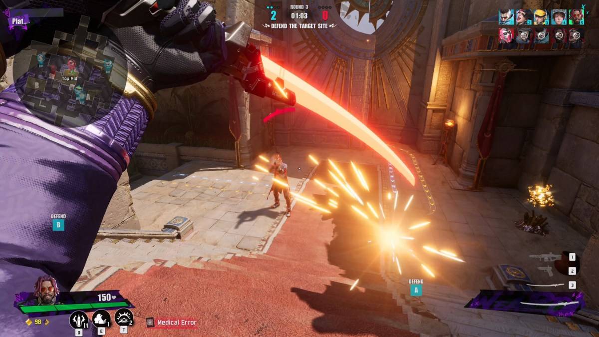 Os jogadores brigando em Fragpunk como parte de um artigo sobre como consertar o áudio não funcionando.
