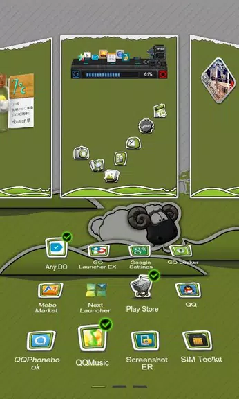 Next Launcher Theme P.Sheep 螢幕截圖 3