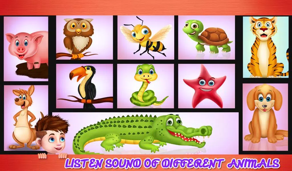 Learning Animal Sounds Games 스크린샷 1