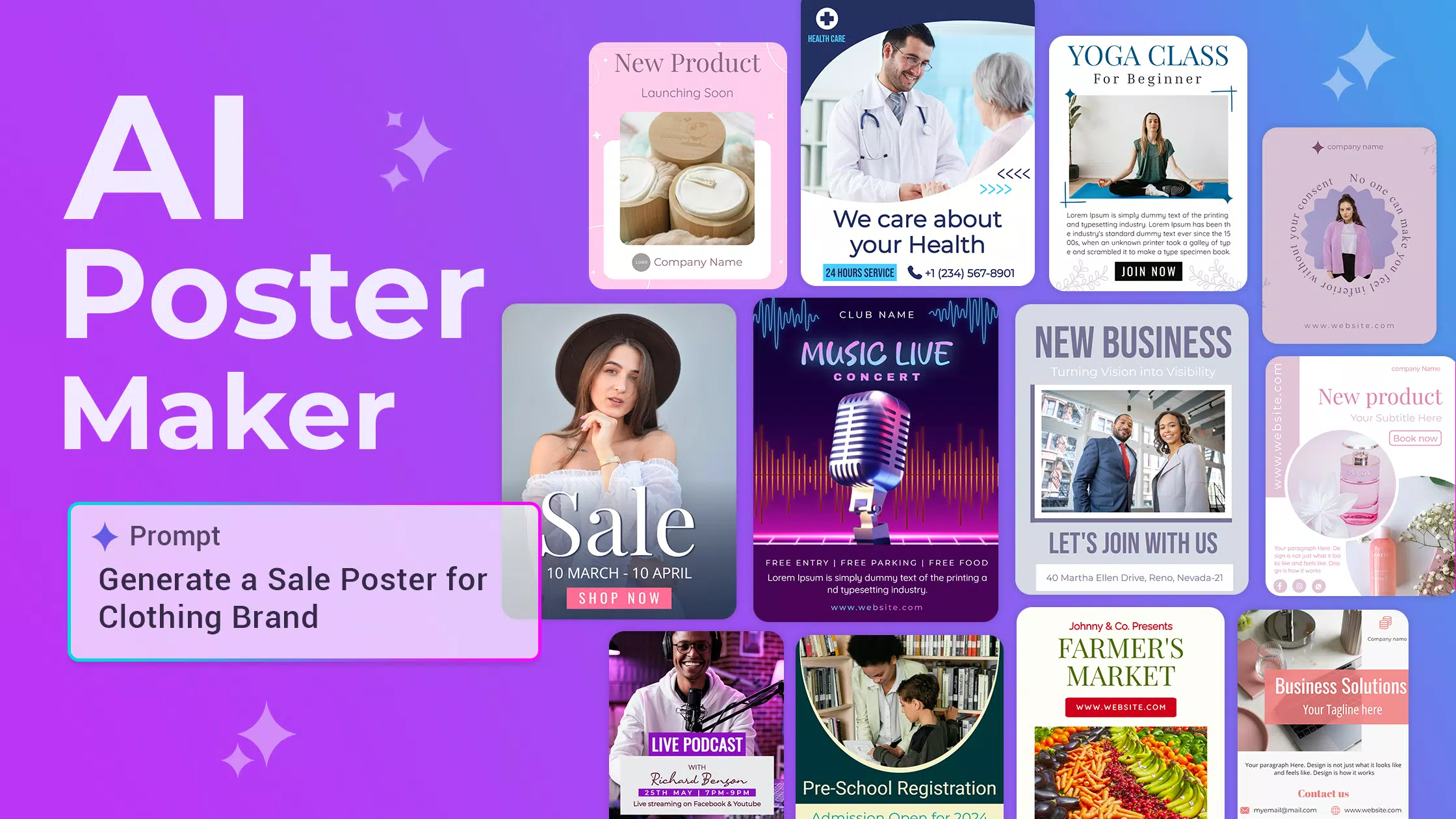 Poster Maker AI flyer maker Ảnh chụp màn hình 0