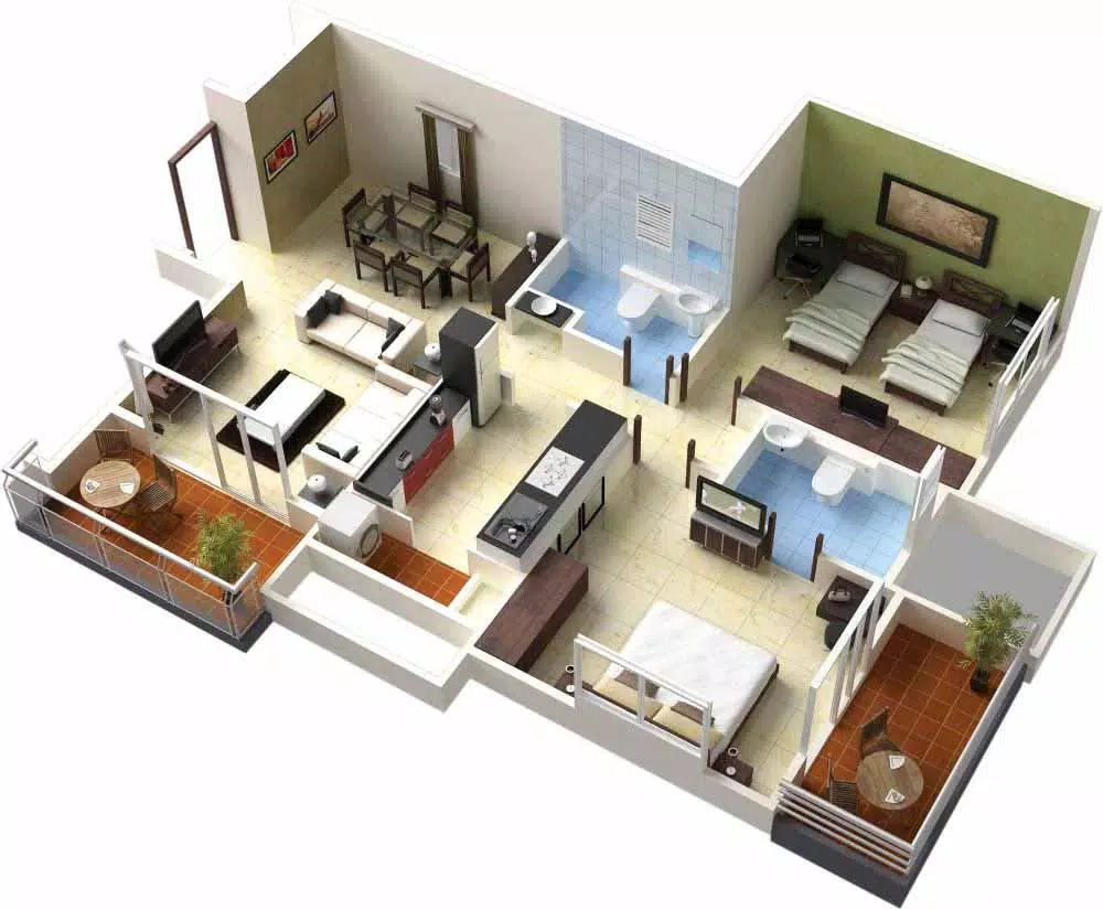 3D small house design Zrzut ekranu 2