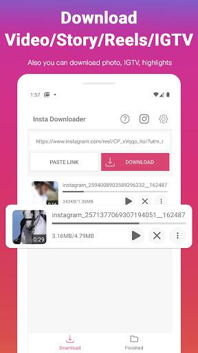 Video Downloader For Insta - IG Stories, Reels Ekran Görüntüsü 0