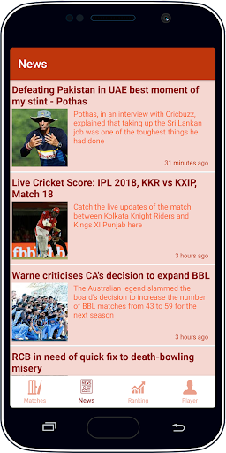 Live Cricket Score & News Screenshot 2