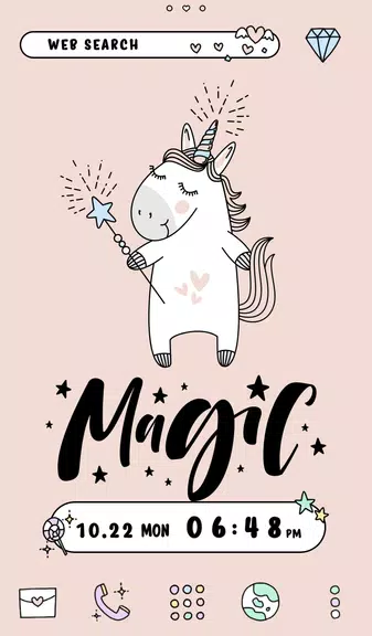 Unicorn Magic Theme Captura de tela 0