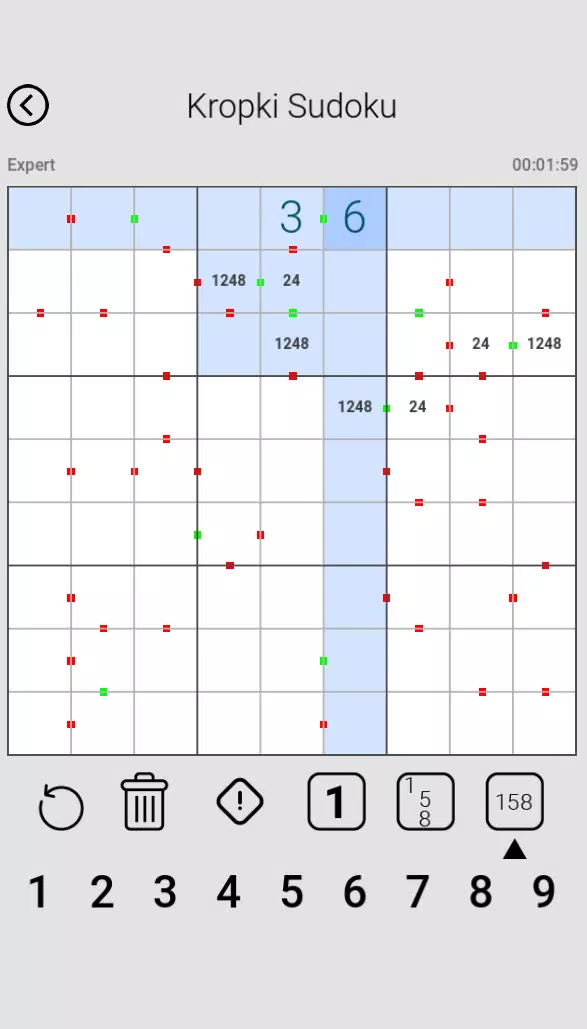 Dot Sudoku ဖန်သားပြင်ဓာတ်ပုံ 1