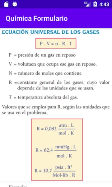 Química Formulario 螢幕截圖 3