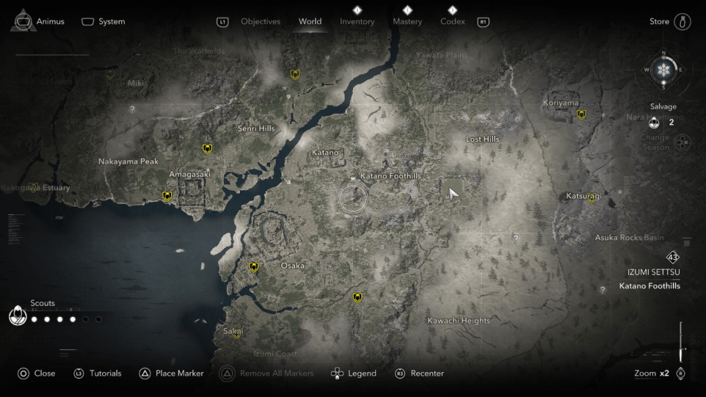 Izumi Settsu Kakurega Locations