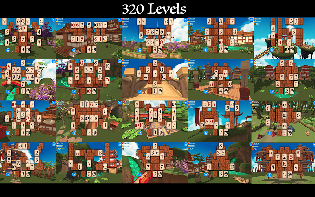 Pyramid Solitaire Asia Скриншот 1
