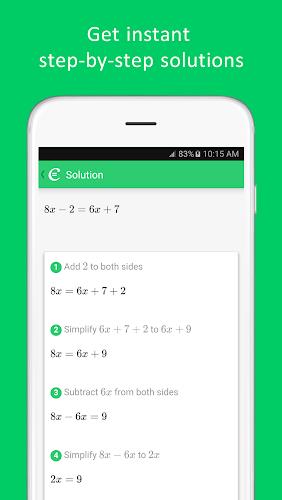 Cymath - Math Problem Solver স্ক্রিনশট 1