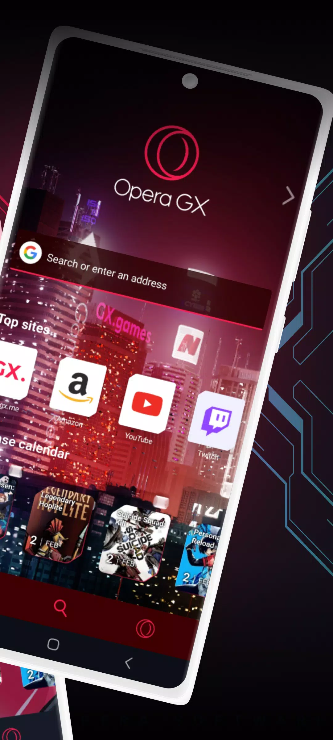 Opera GX: Gaming Browser 螢幕截圖 1