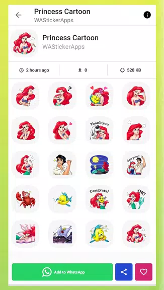 Princess Animated Stickers 스크린샷 2