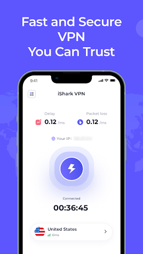 iSharkVPN - Secure & Super Vpn Zrzut ekranu 1