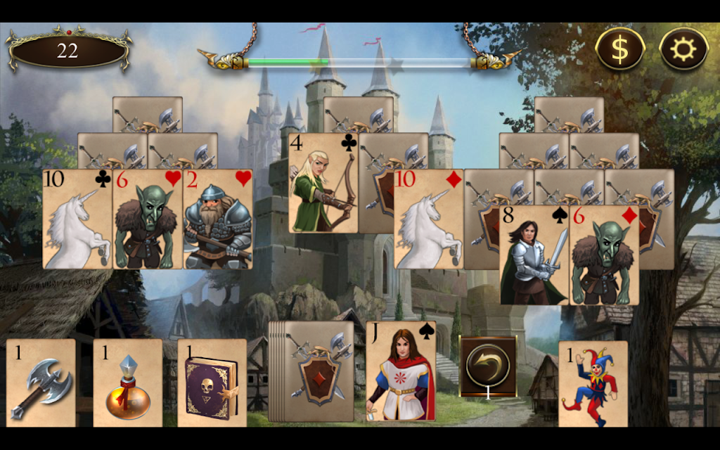 Legends of Solitaire Curse of the Dragons TriPeaks Schermafbeelding 3