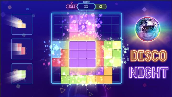 Block Neon 3D : Disco Puzzle Tangkapan skrin 1